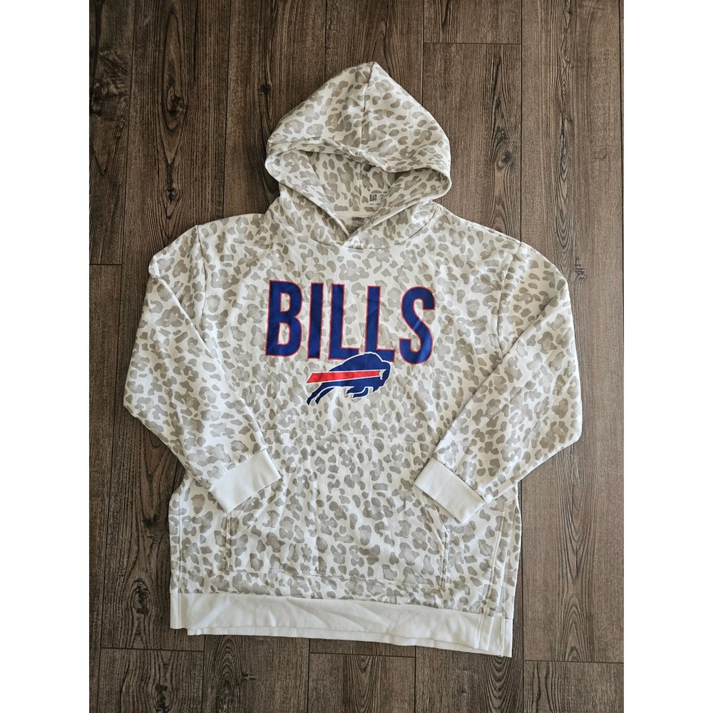 Buffalo Bill's Gameday Couture Hoodie Women's Cheetah Print Size L